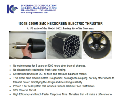 1004B-3300R-SMC Electric Thruster Spec Sheet