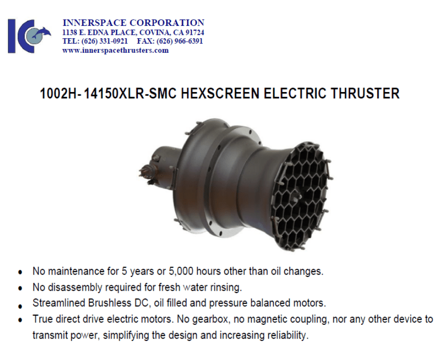 1002H-14150XLR-SMC Electric Thruster Specification Sheet