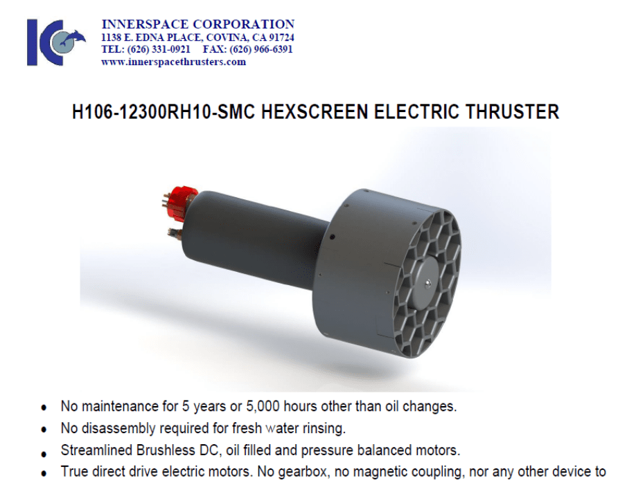 H106-12300RH10-SMC Electric Thruster Spec Sheet